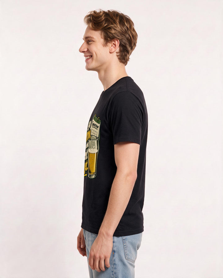 Beer Black T-Shirt for Men – Everyday Expression Graphic Tee product image 2