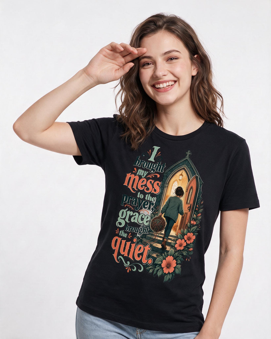 Christian Faith Black T-Shirt for Women – Everyday Expression Graphic Tee product image 1