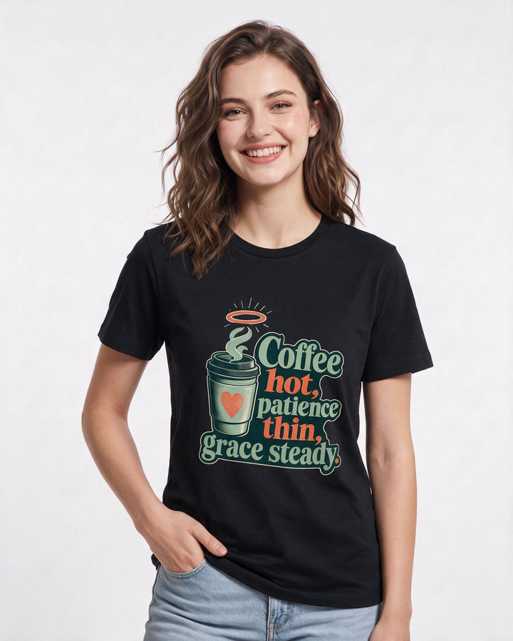 Christian Faith Black T-Shirt for Women – Everyday Expression Graphic Tee product image 1