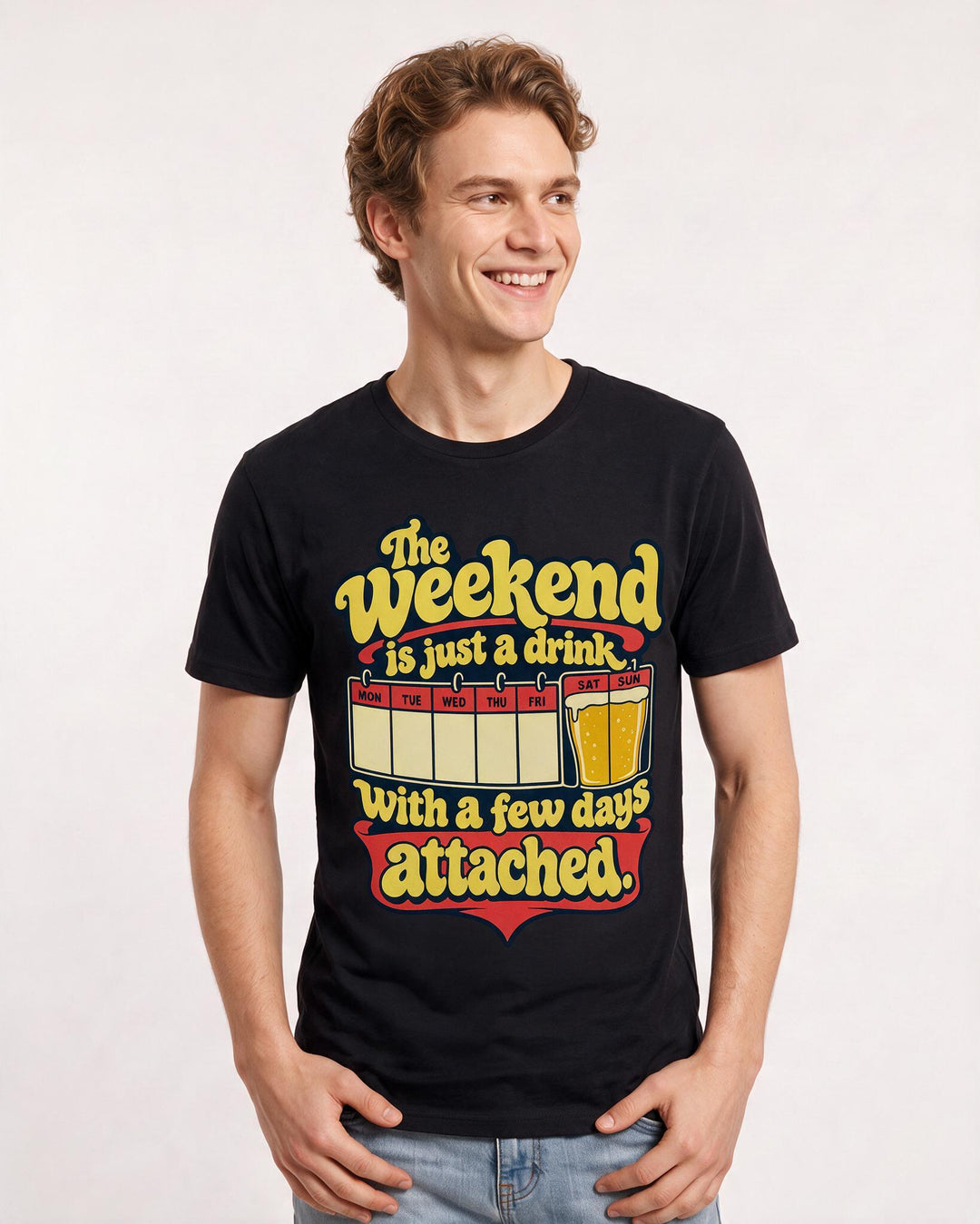 Beer Black T-Shirt for Men – Everyday Expression Graphic Tee product image 1