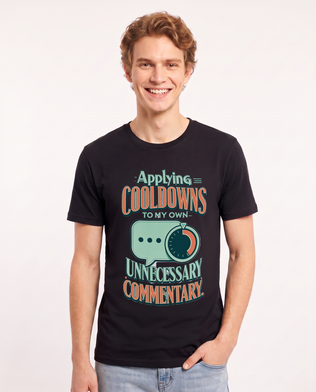 Gaming Men's Black T-Shirt – Applying cooldowns to my own unnecessary commentary product image 1