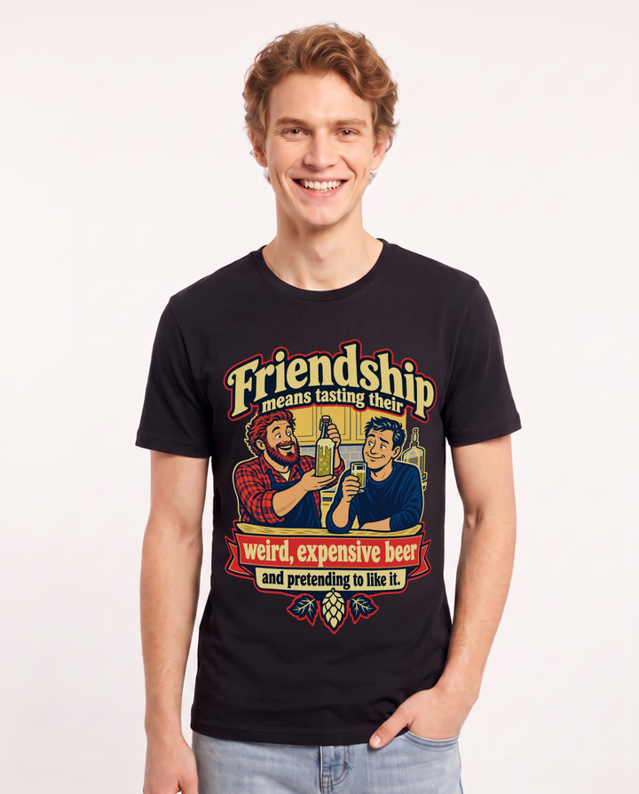 Beer Black T-Shirt for Men – Everyday Expression Graphic Tee product image 3