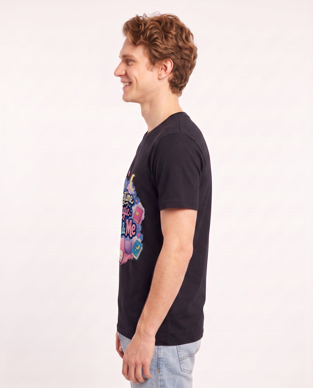 Storytime Magic: Mom & Me Men's Black T-Shirt product image 3