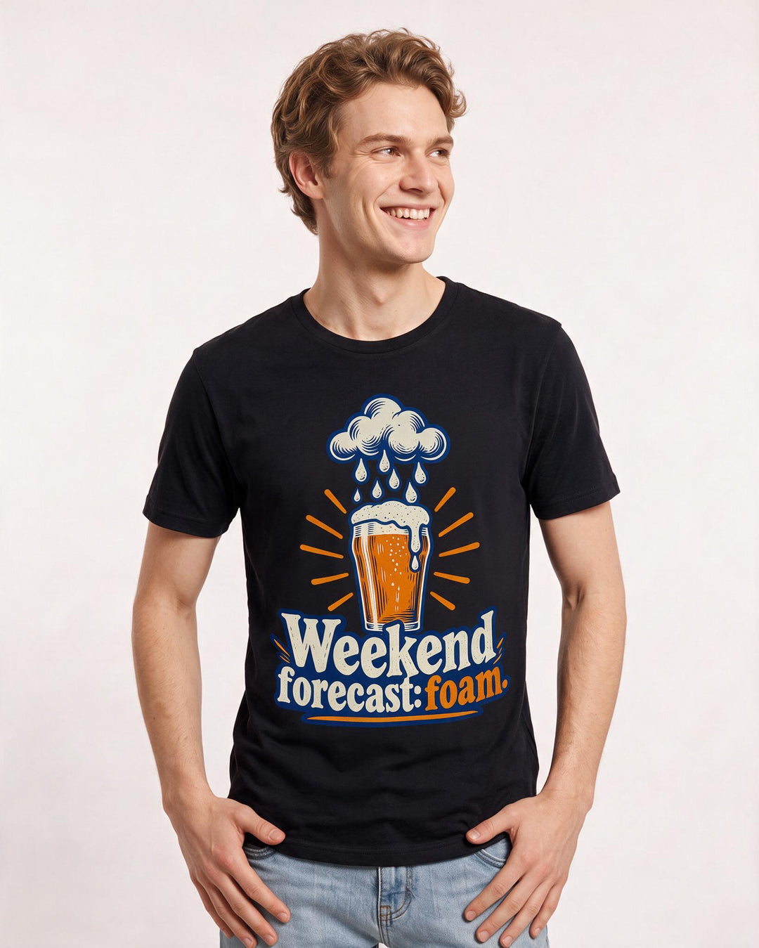Beer Black T-Shirt for Men – Everyday Expression Graphic Tee product image 1