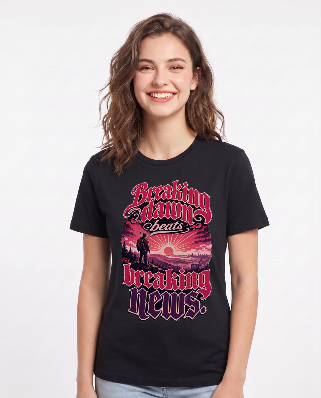 Hunting Black T-Shirt for Women – Everyday Expression Graphic Tee product image 3