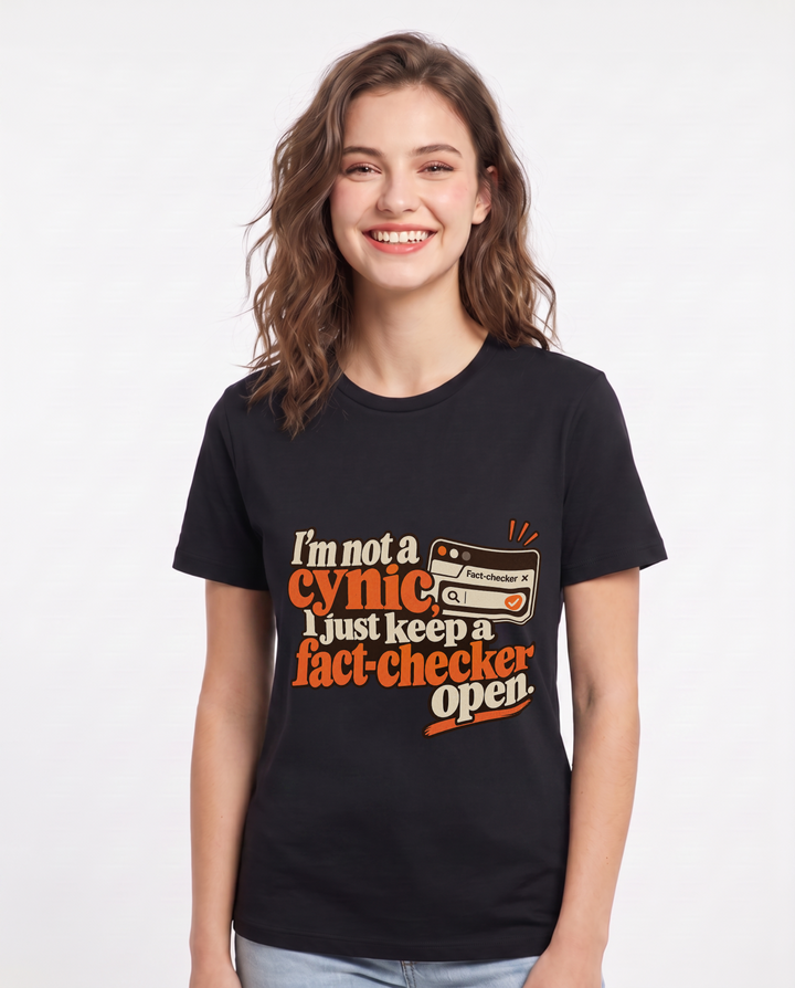 Political Statement Black T-Shirt for Women – Everyday Expression Graphic Tee product image 3