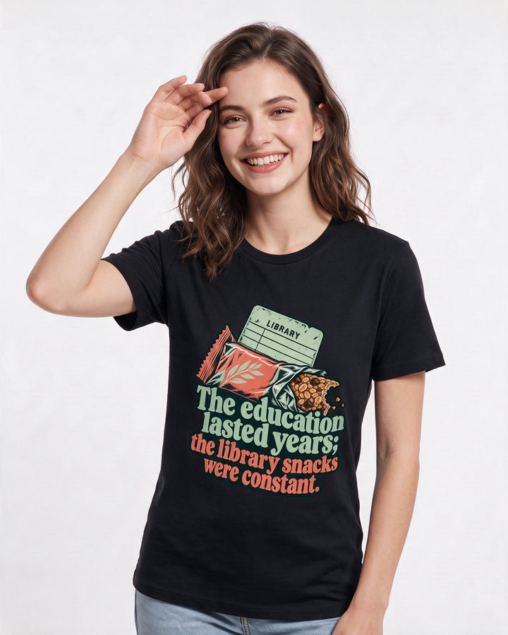 Graduation Black T-Shirt for Women – Everyday Expression Graphic Tee product image 1