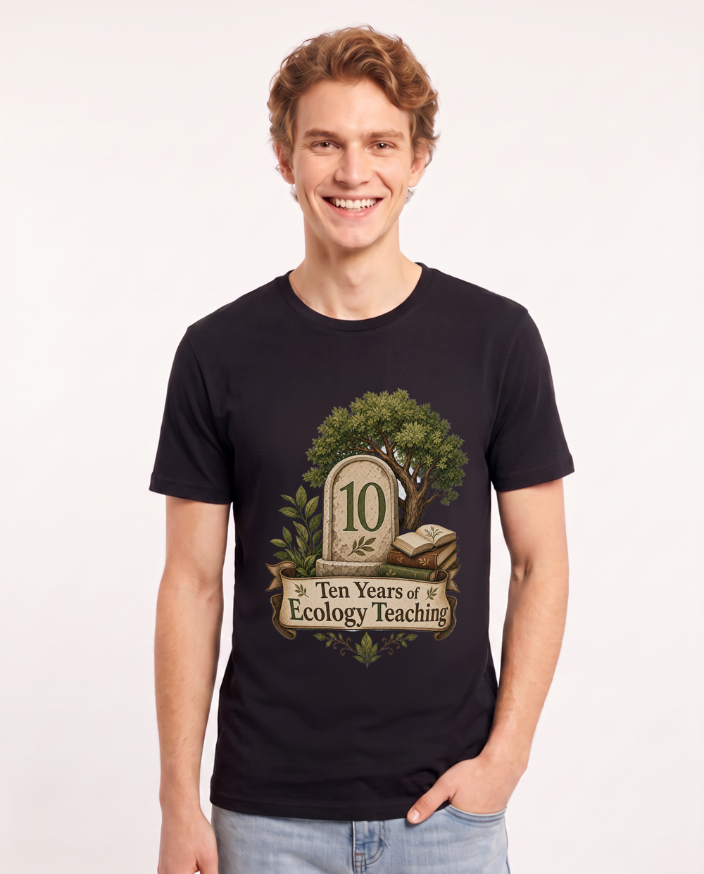 Ten Years of Ecology Teaching Men's Black T-Shirt product image 2
