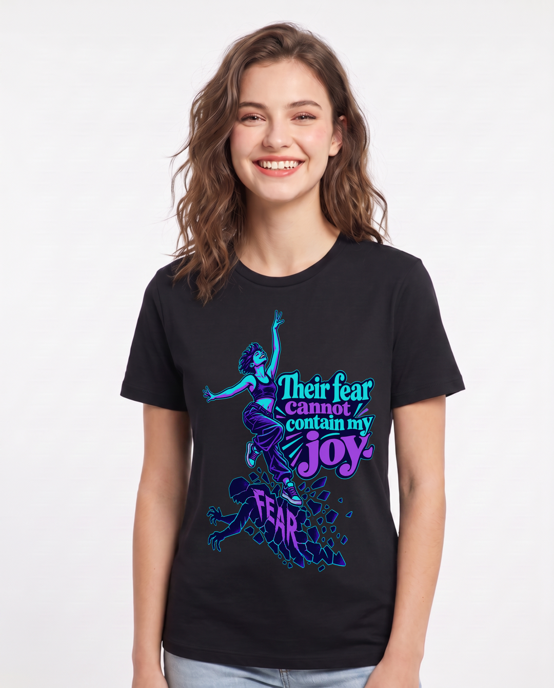 Pride Black T-Shirt for Women – Everyday Expression Graphic Tee product image 3