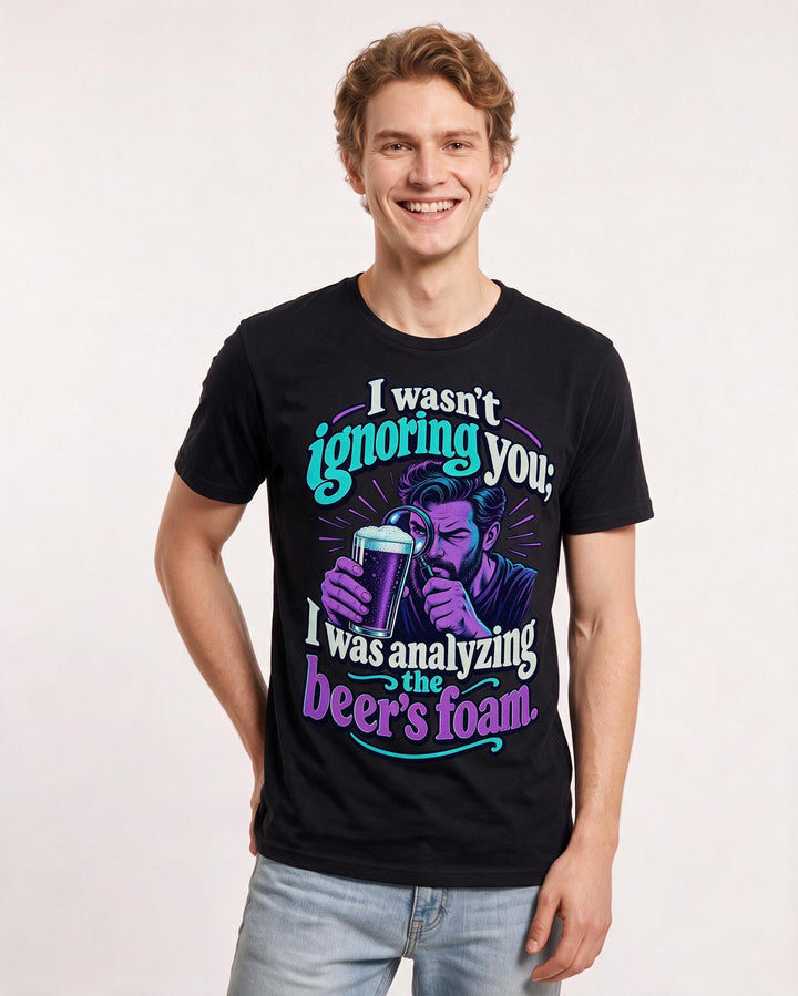 Beer Black T-Shirt for Men – Everyday Expression Graphic Tee product image 1