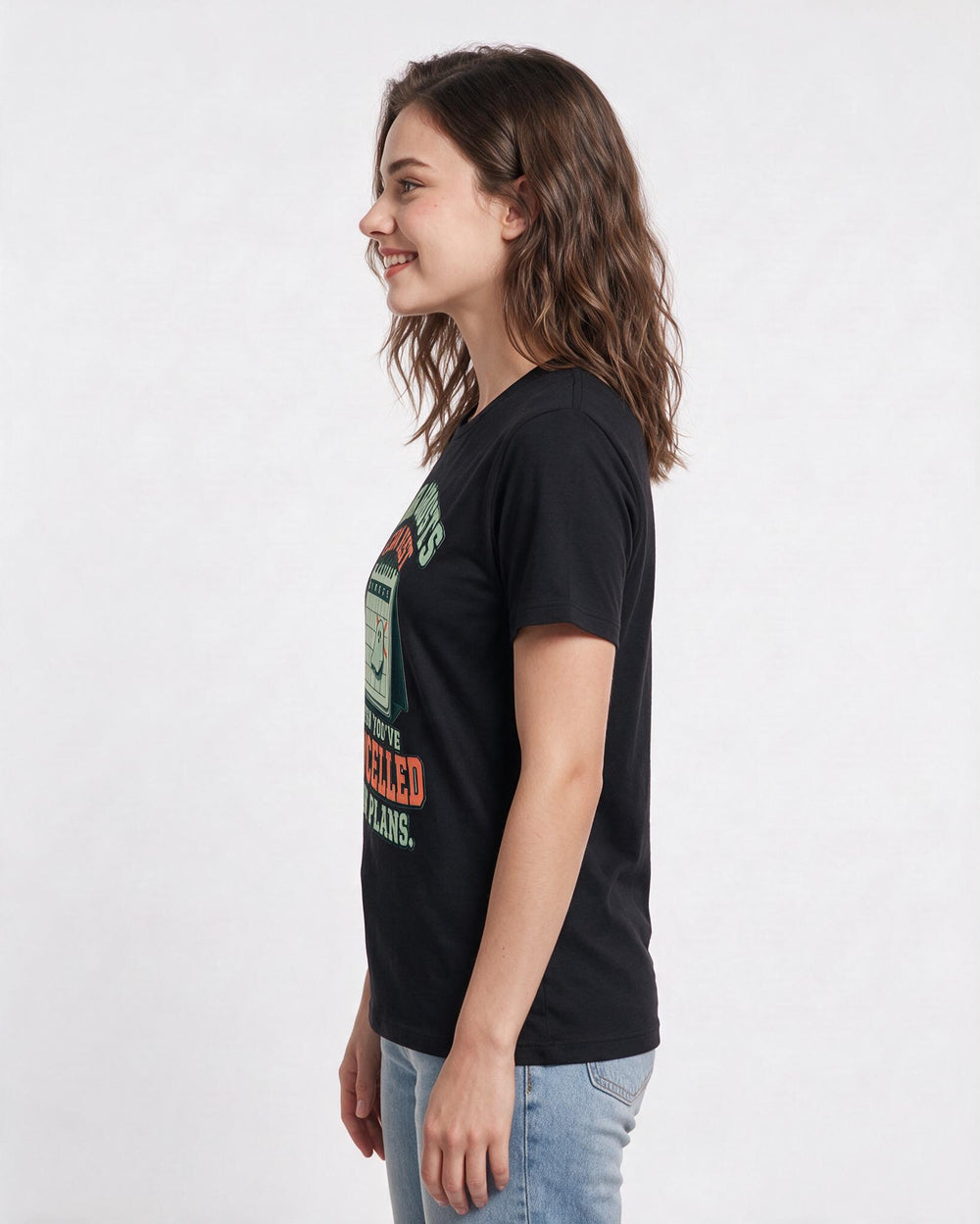 Halloween Black T-Shirt for Women – Halloween Theme Graphic Tee product image 2