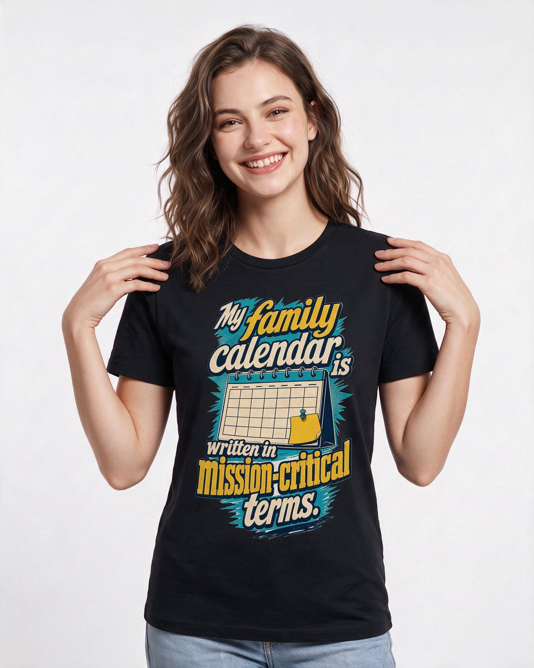 Veteran Women's Black T-Shirt – My family calendar is written in mission-critical terms. product image 3