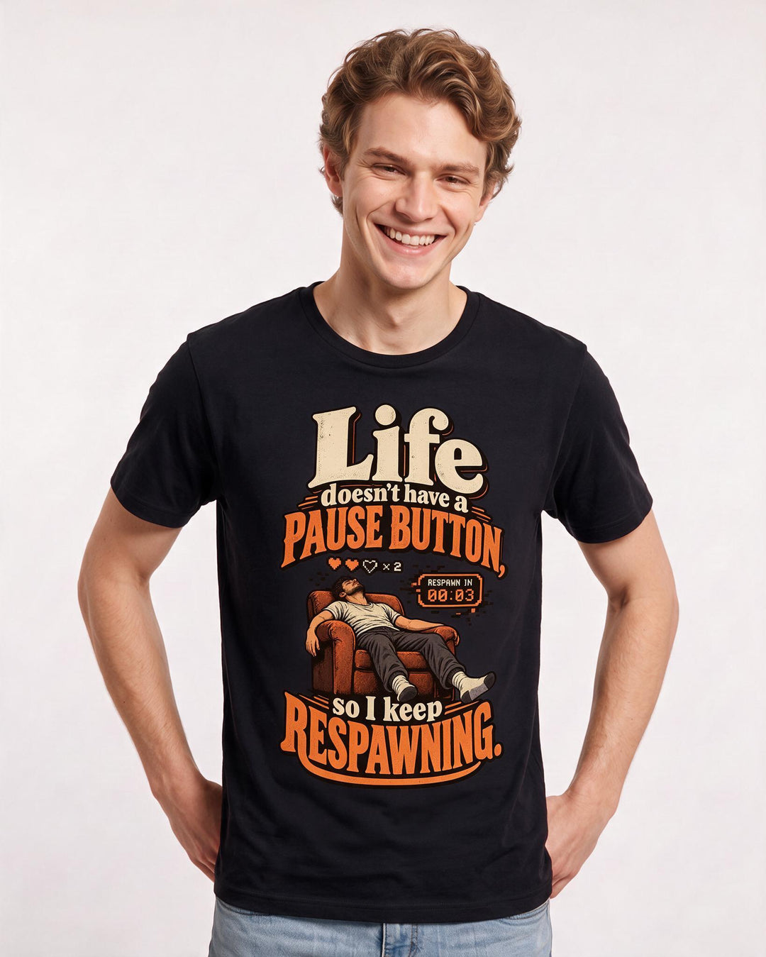 Gaming Black T-Shirt for Men – Game Night Graphic Tee product image 1