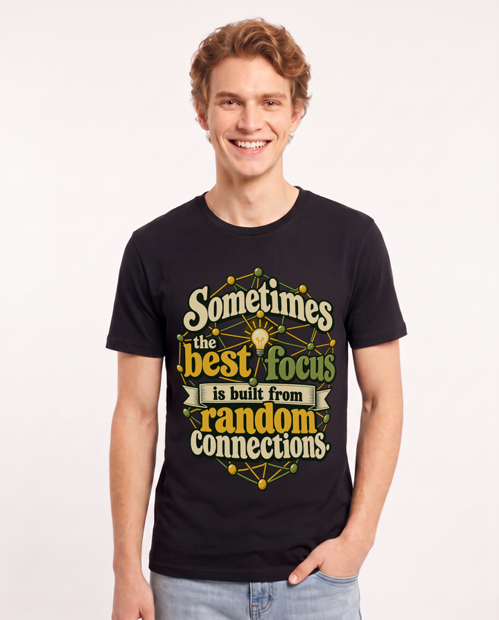 Neurodiversity Black T-Shirt for Men – Everyday Expression Graphic Tee product image 3