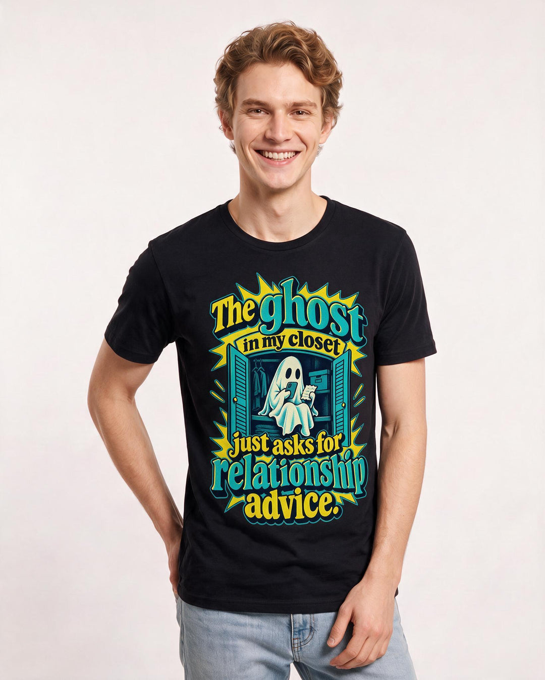 Halloween Black T-Shirt for Men – Halloween Theme Graphic Tee product image 1