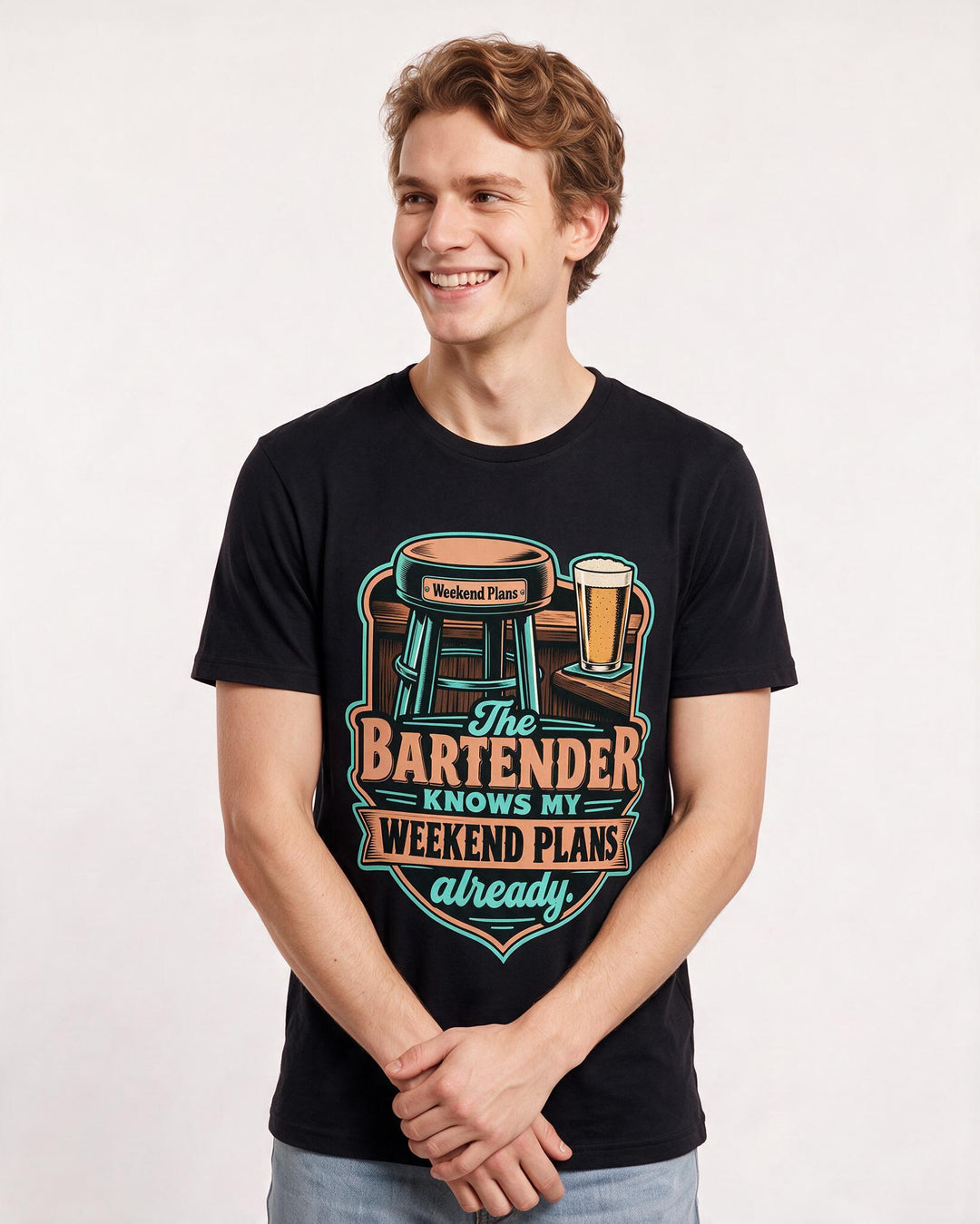 Beer Black T-Shirt for Men – Everyday Expression Graphic Tee product image 1