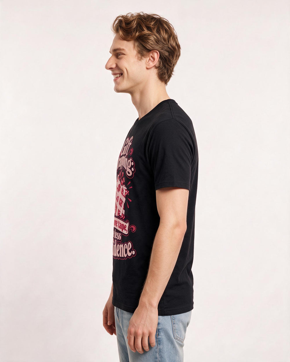 Christmas Black T-Shirt for Men – Holiday Theme Graphic Tee product image 2