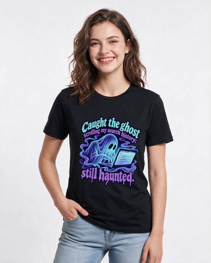 Halloween Black T-Shirt for Women – Halloween Theme Graphic Tee product image 1