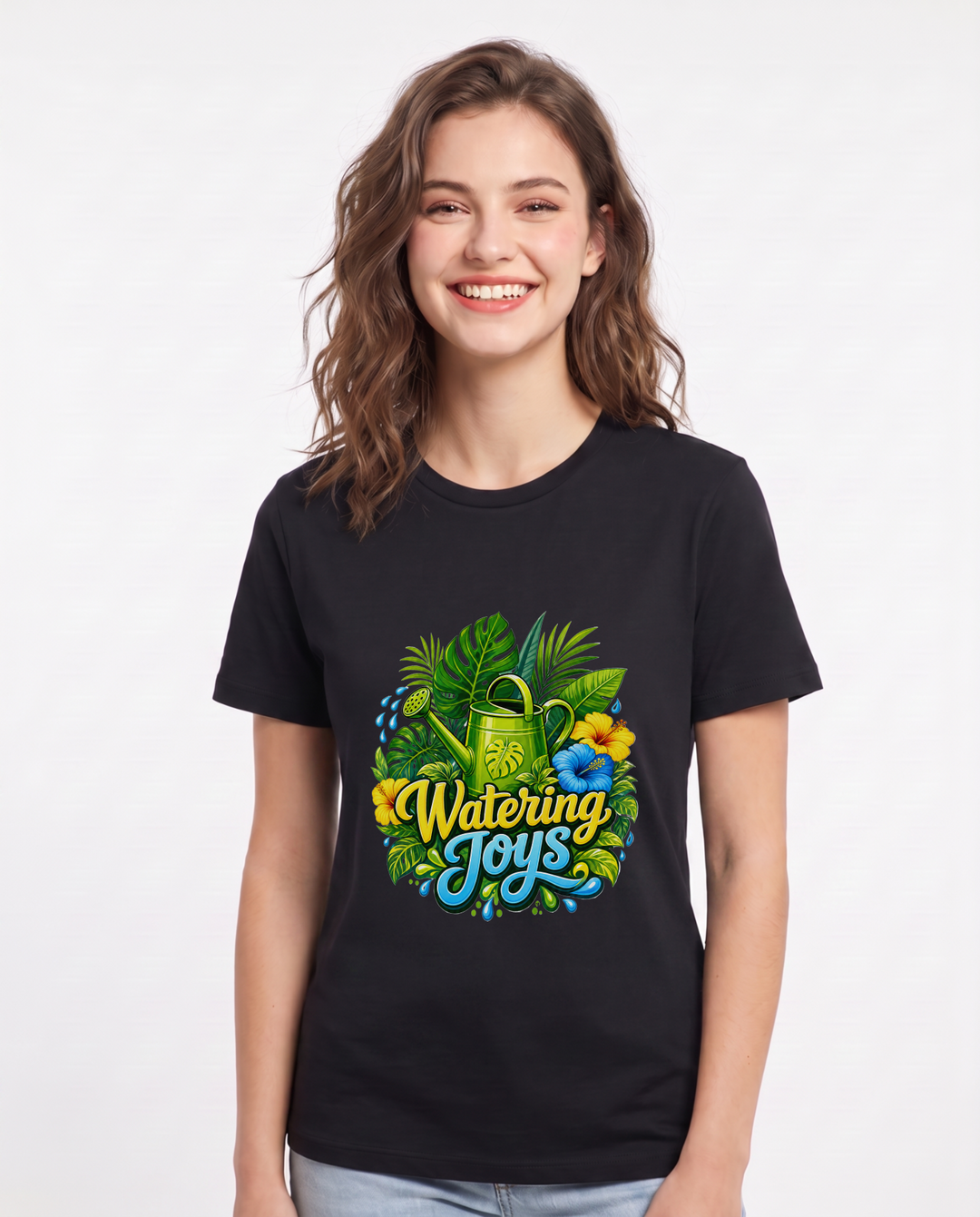 Watering Joys Women's Black T-Shirt product image 2