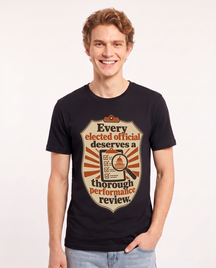 Graphic Men's Black T-Shirt - Every elected official deserves a product image 1