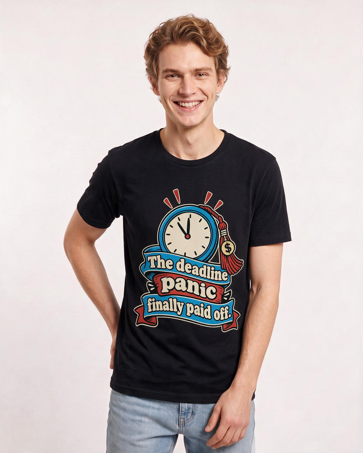 Graduation Black T-Shirt for Men – Everyday Expression Graphic Tee product image 1