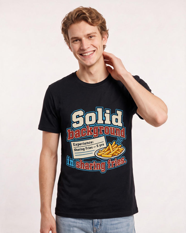 Couples Black T-Shirt for Men – Everyday Expression Graphic Tee product image 1