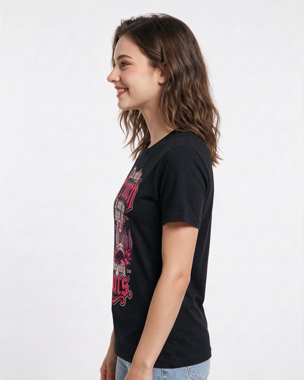 Hunting Black T-Shirt for Women – Everyday Expression Graphic Tee product image 2