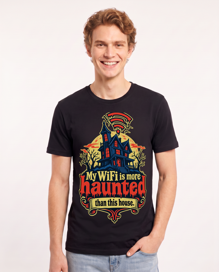 Halloween Black T-Shirt for Men – Halloween Theme Graphic Tee product image 3