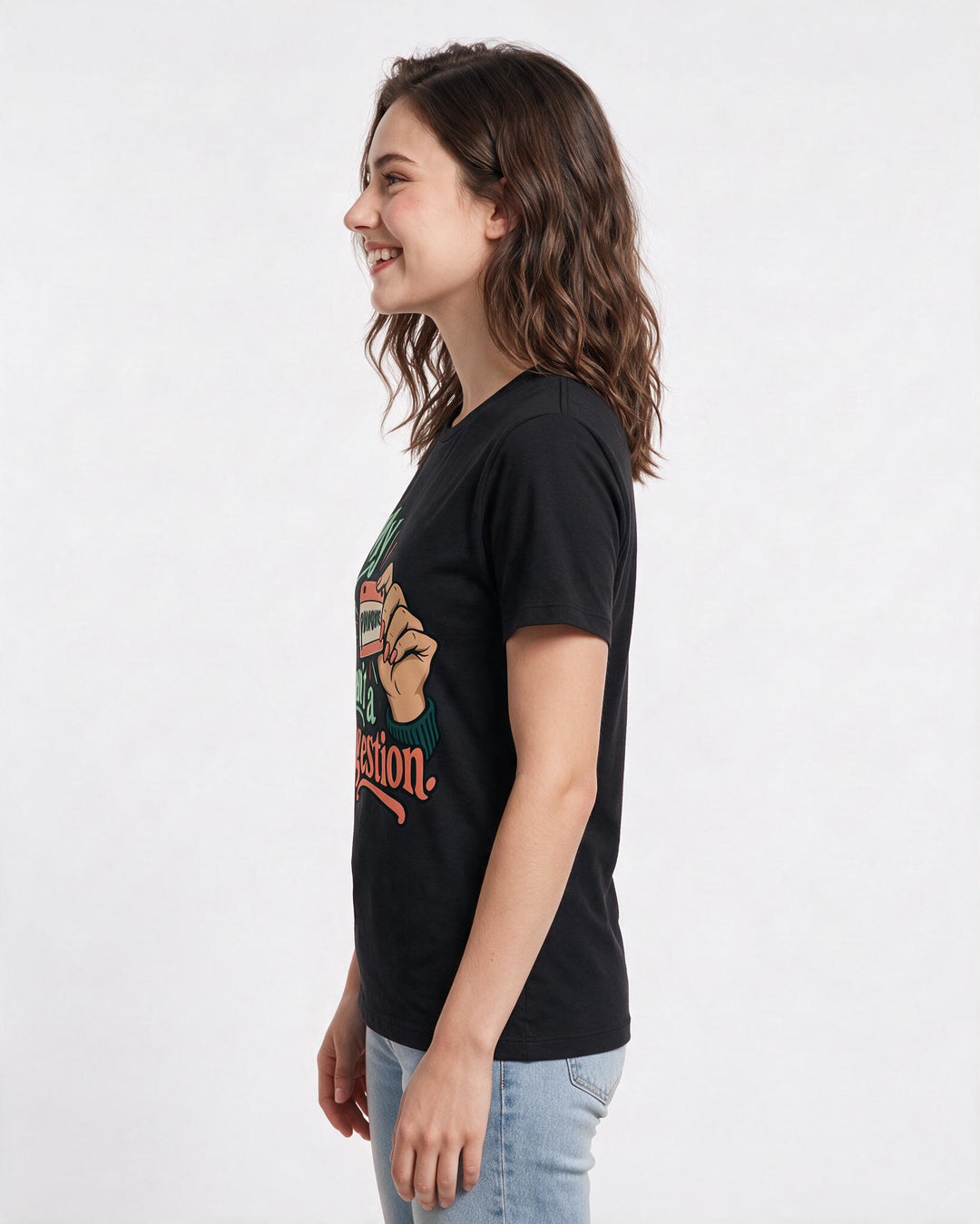 Pride Black T-Shirt for Women – Everyday Expression Graphic Tee product image 2