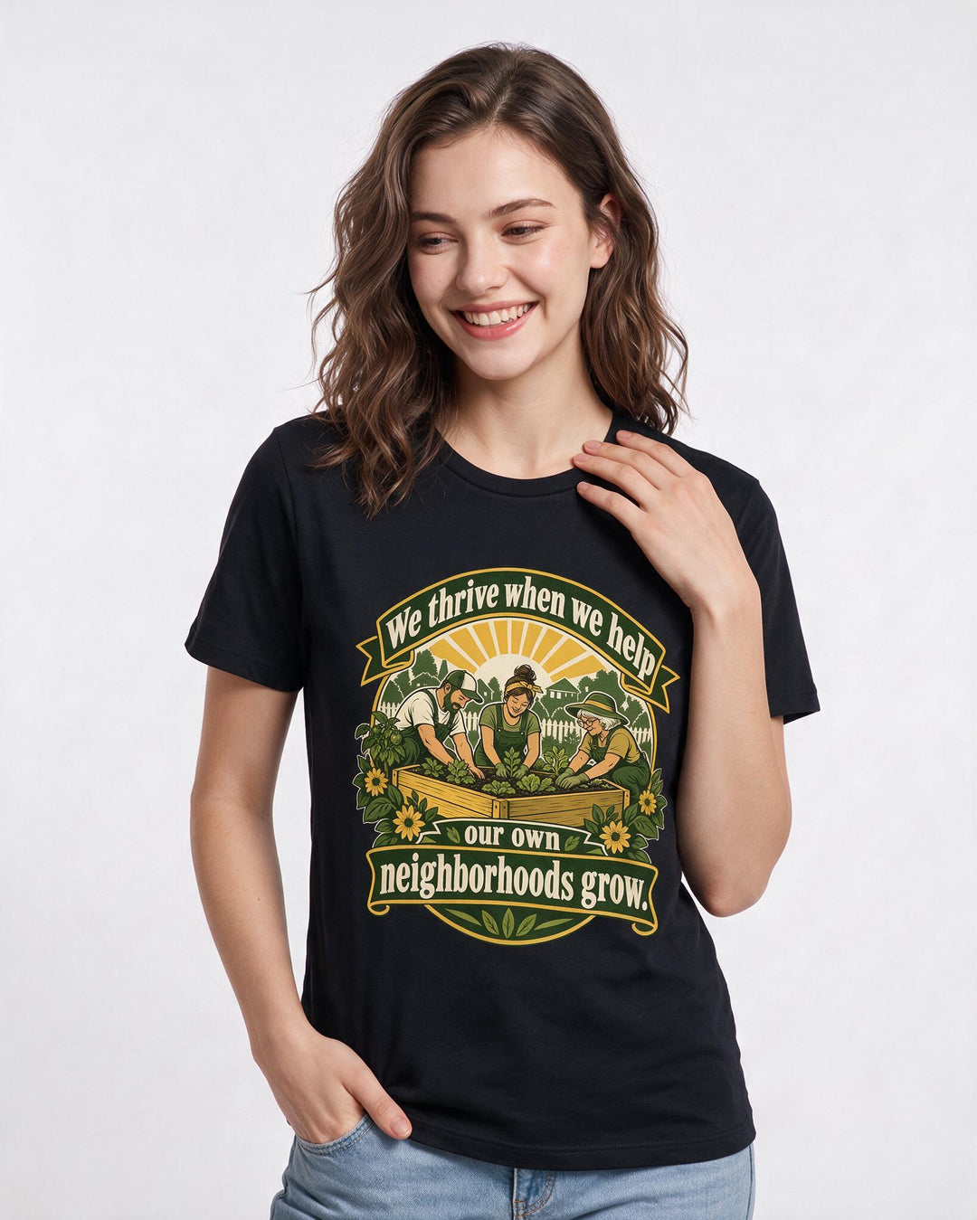 Patriotic Black T-Shirt for Women – Everyday Expression Graphic Tee product image 1