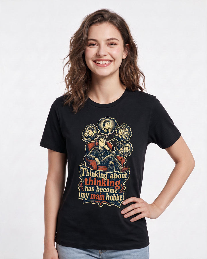 Meme Black T-Shirt for Women – Everyday Expression Graphic Tee product image 3