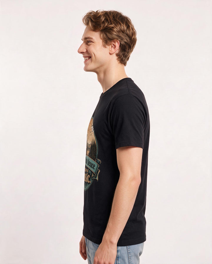 Hunting Black T-Shirt for Men – Everyday Expression Graphic Tee product image 2