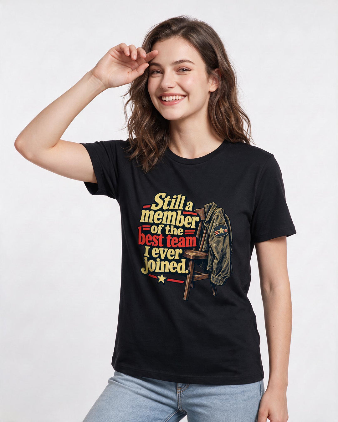 Veteran Black T-Shirt for Women – Everyday Expression Graphic Tee product image 1