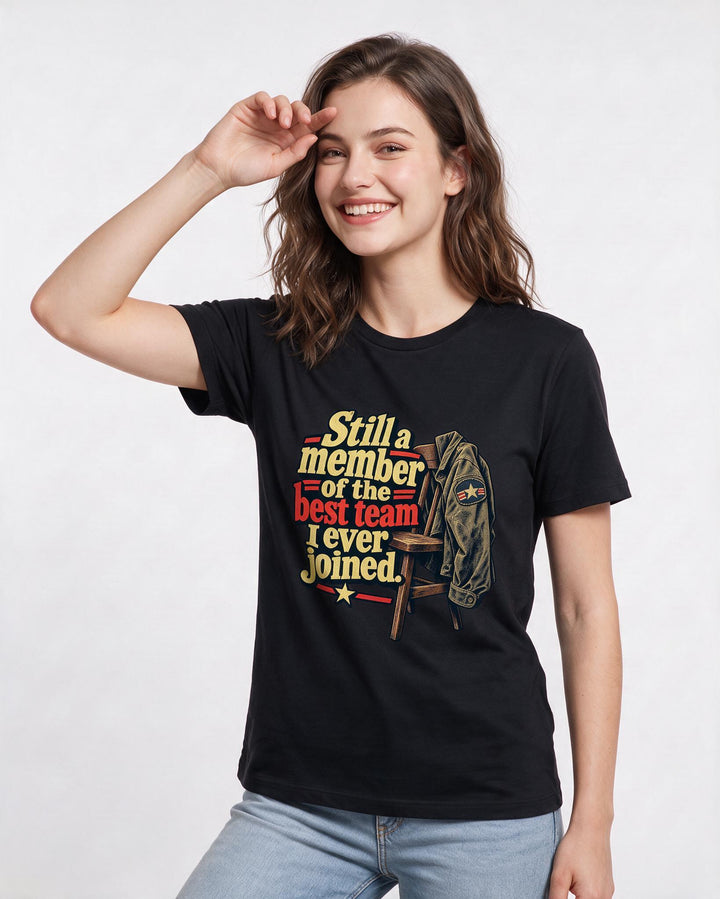 Veteran Black T-Shirt for Women – Everyday Expression Graphic Tee product image 1
