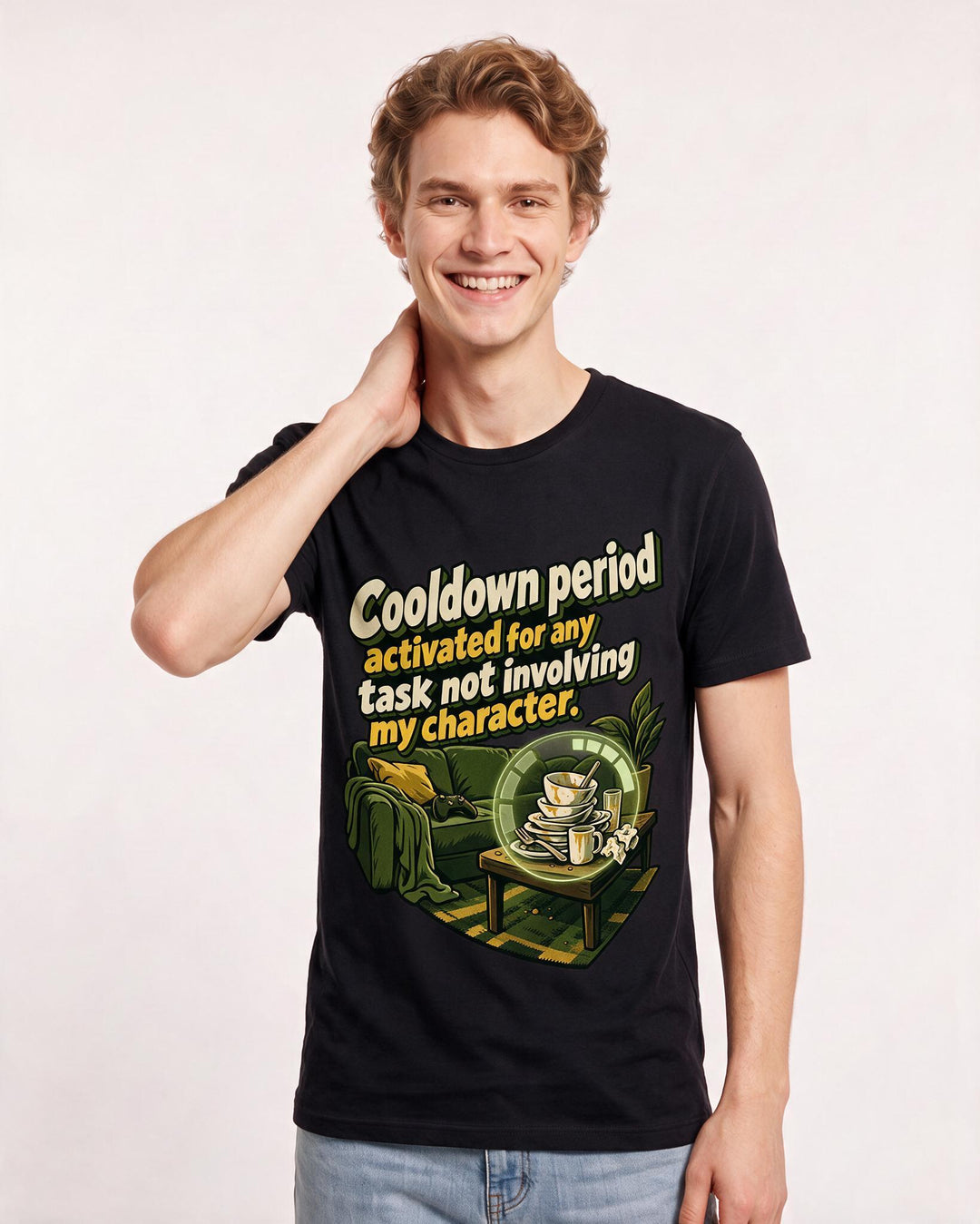 Gaming Black T-Shirt for Men – Game Night Graphic Tee product image 1