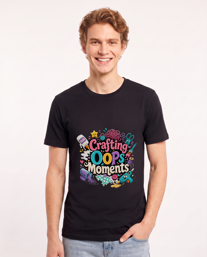 Crafting Oops Moments Men's Black T-Shirt product image 2