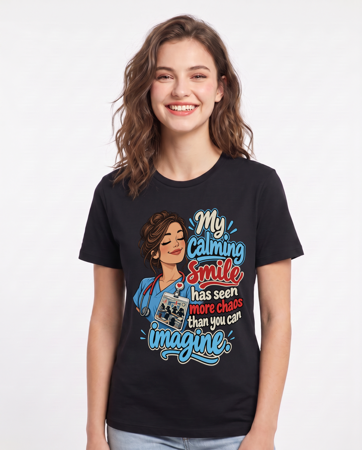 Nurse Black T-Shirt for Women – Nursing Life Graphic Tee product image 3