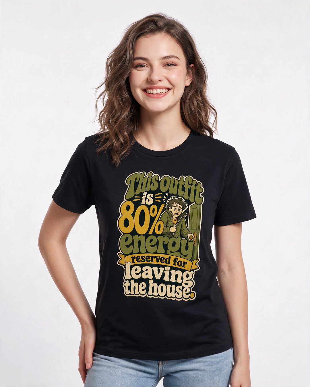 Meme Black T-Shirt for Women – Everyday Expression Graphic Tee product image 3