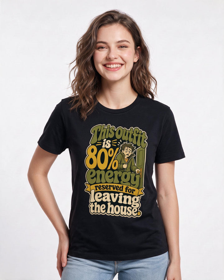 Meme Black T-Shirt for Women – Everyday Expression Graphic Tee product image 3