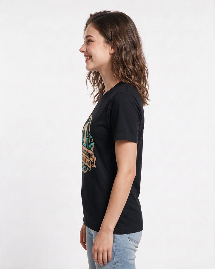 Christmas Black T-Shirt for Women – Holiday Theme Graphic Tee product image 2
