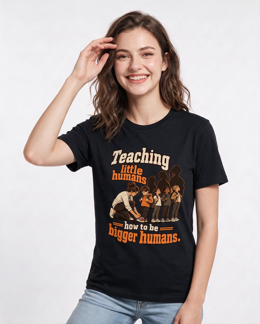 Teacher Black T-Shirt for Women – Everyday Expression Graphic Tee product image 1