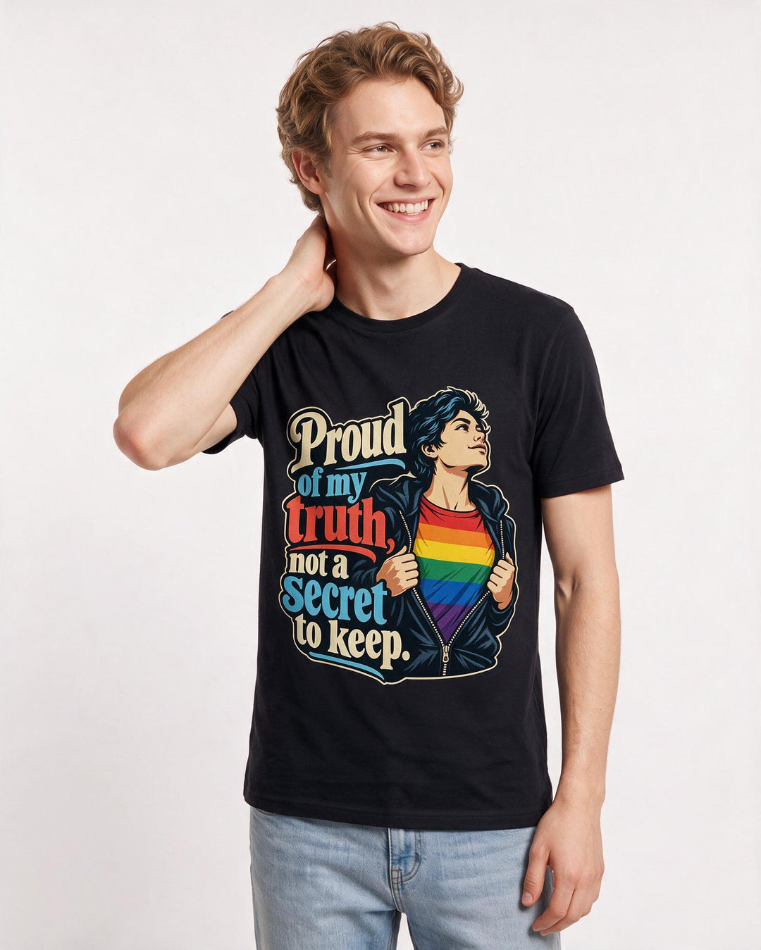 Pride Black T-Shirt for Men – Everyday Expression Graphic Tee product image 1