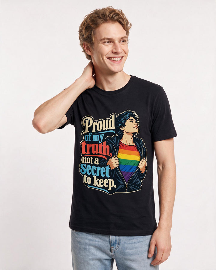 Pride Black T-Shirt for Men – Everyday Expression Graphic Tee product image 1