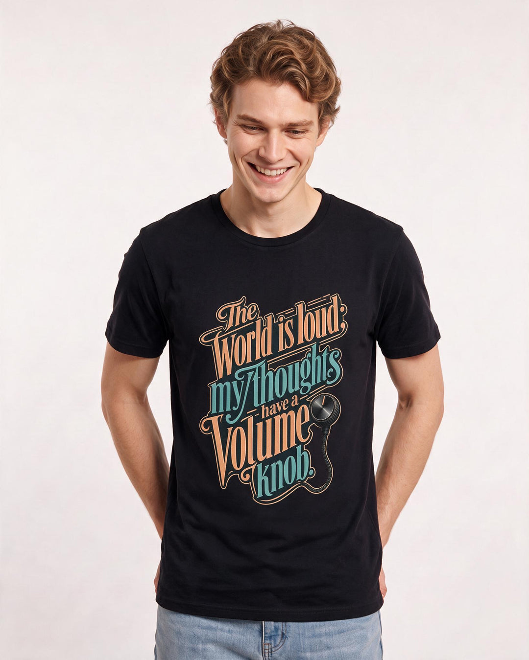 Neurodiversity Black T-Shirt for Men – Everyday Expression Graphic Tee product image 1