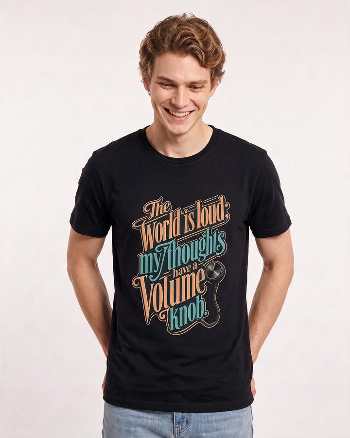 Neurodiversity Black T-Shirt for Men – Everyday Expression Graphic Tee product image 1