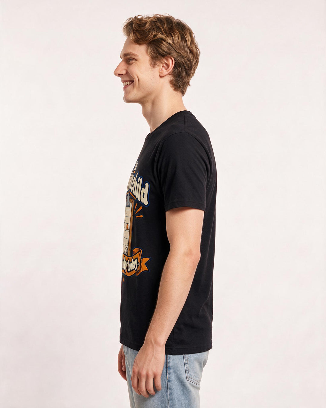 Teacher Black T-Shirt for Men – Everyday Expression Graphic Tee product image 2