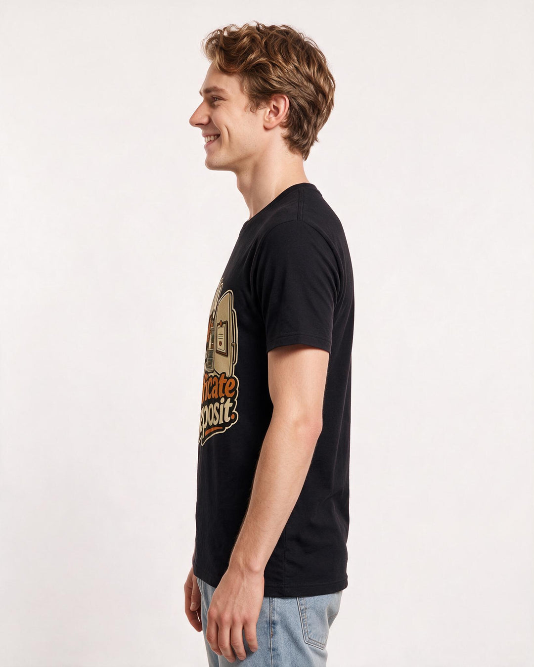Funny Graduation Men's Black T-Shirt – Finally home; the fridge is my new certificate of deposit. product image 2