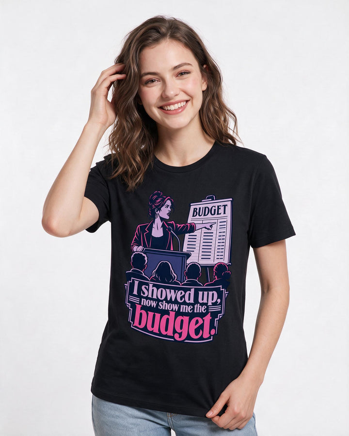 Political Statement Black T-Shirt for Women – Everyday Expression Graphic Tee product image 1