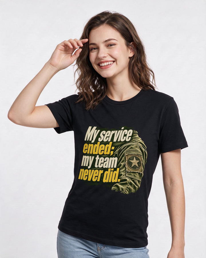 Veteran Black T-Shirt for Women – Everyday Expression Graphic Tee product image 1