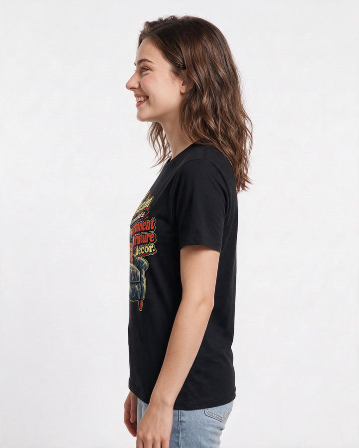 Cat Lover Black T-Shirt for Women – Everyday Expression Graphic Tee product image 2